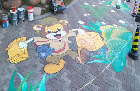 贵阳夏季画地面彩绘会遇到的问题