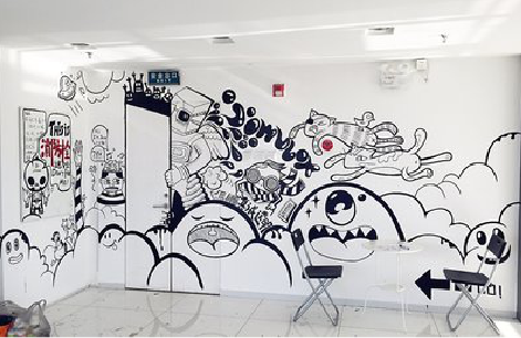 贵阳手绘墙并非传统涂鸦。